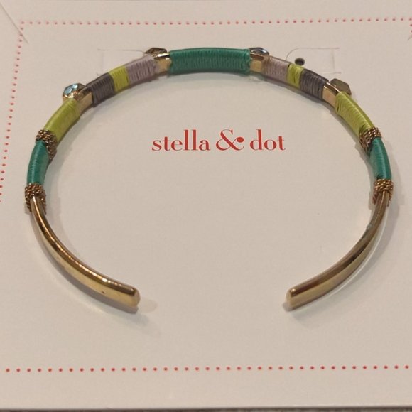 Stella and Dot Colorblock cuff Citron - Picture 2 of 3